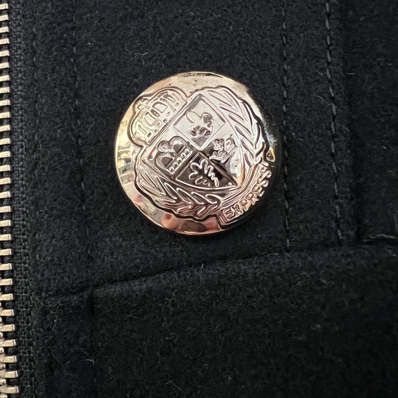 LIKE NEW Express Military Black Coat - Picture 3 of 6